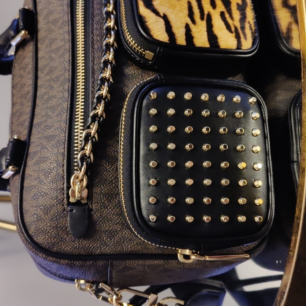 Michael Kors Collection Black and Brown Crossbody Bag - Picture 3 of 12